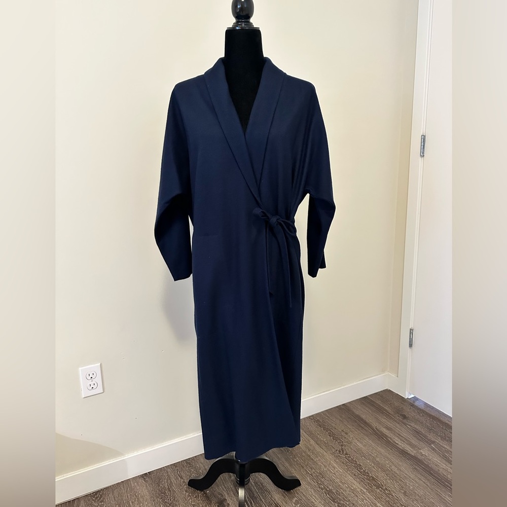 Eileen Fisher Boiled shawl collar wool jersey in
Petite S